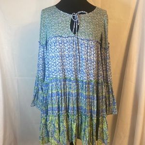 BCBG Maxazria Susie XS blue and green dress